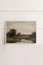 VINTAGE COUNTRY RIVER, Work on stretched canvas