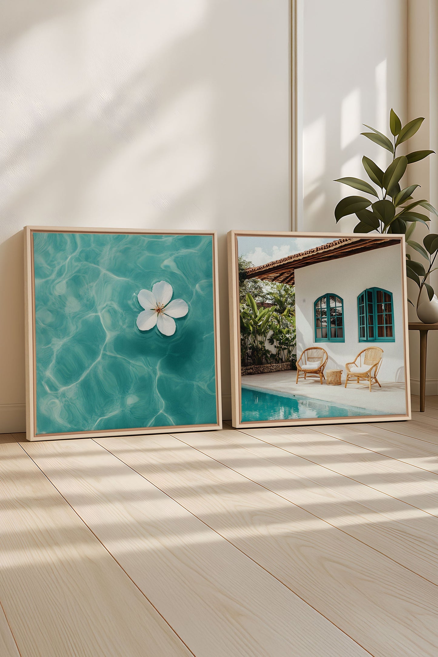 DUO INSTANT AZUR (2 works on stretched canvas)