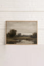 VINTAGE COUNTRY RIVER, Work on stretched canvas