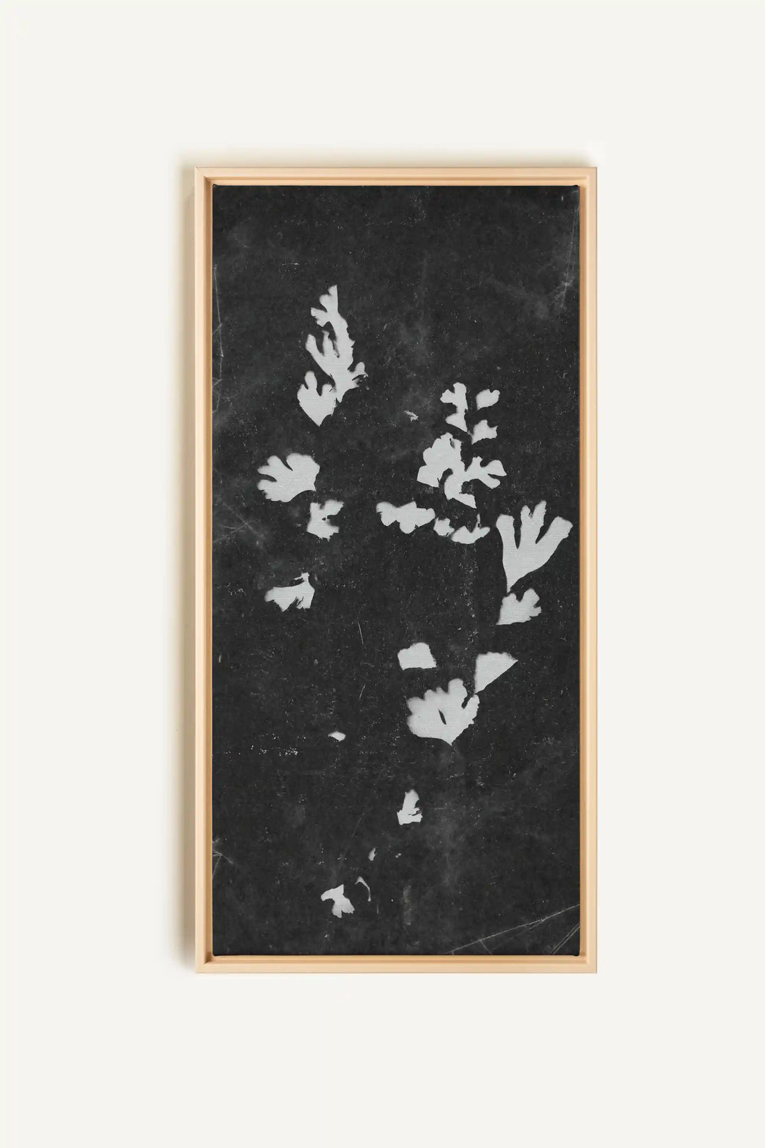 GHOST LEAVES, Work on stretched canvas, framed Naturel Clair