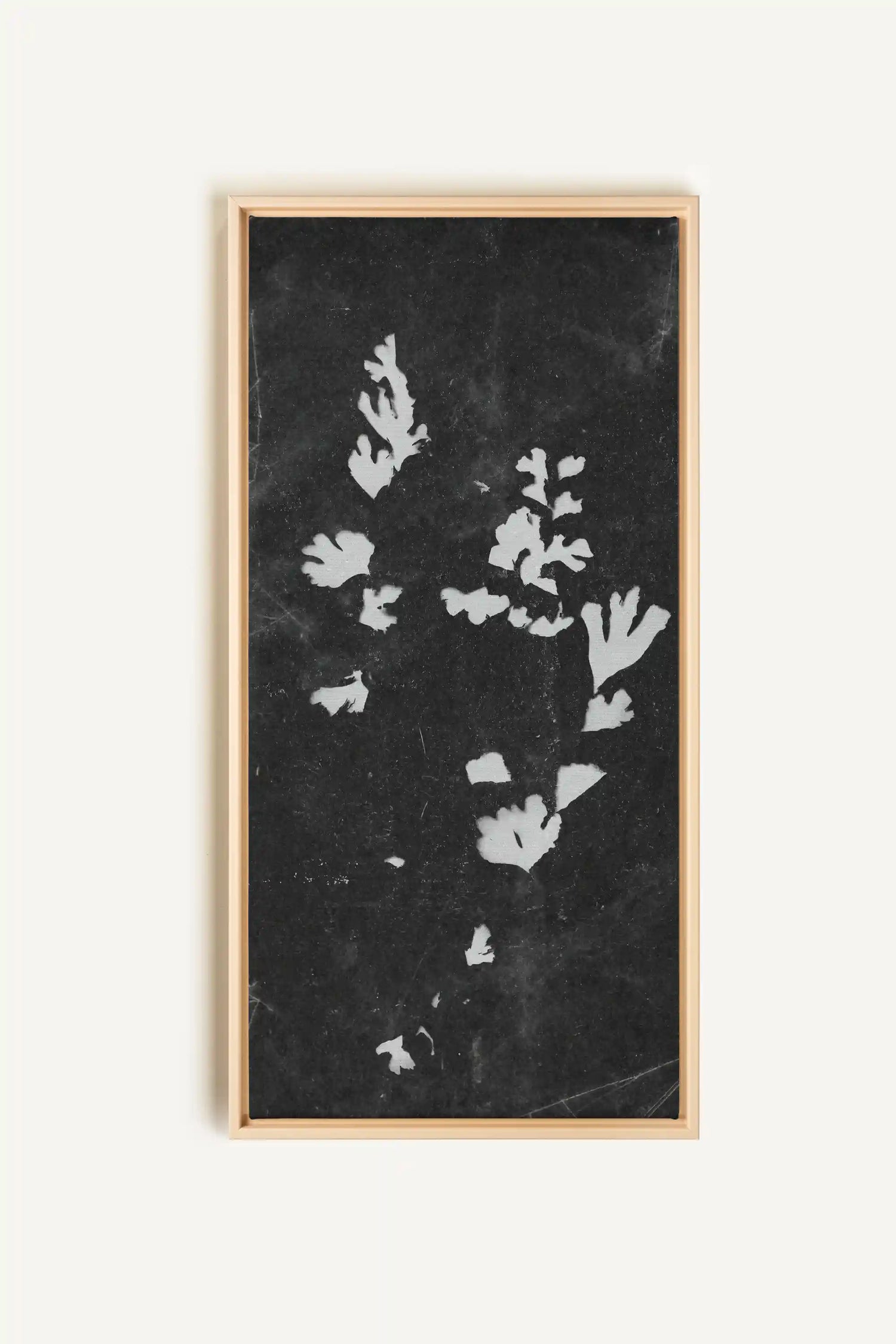 GHOST LEAVES, Oeuvre sur toile étirée, encadré Naturel Clair