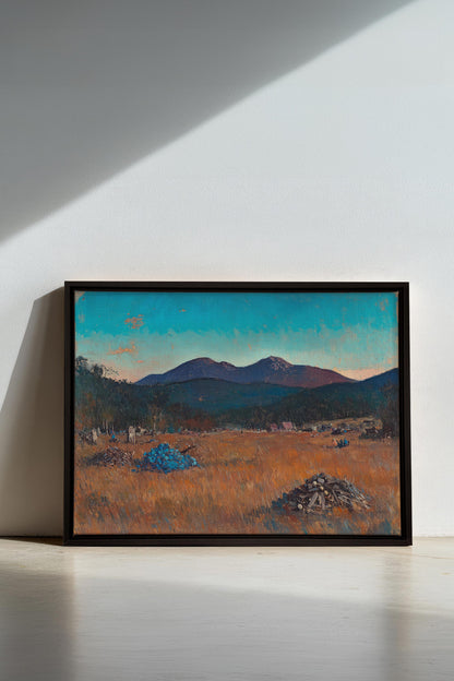 OLEKA CANVAS - EVENING HARVEST, Oeuvre sur toile étirée, encadré Noir