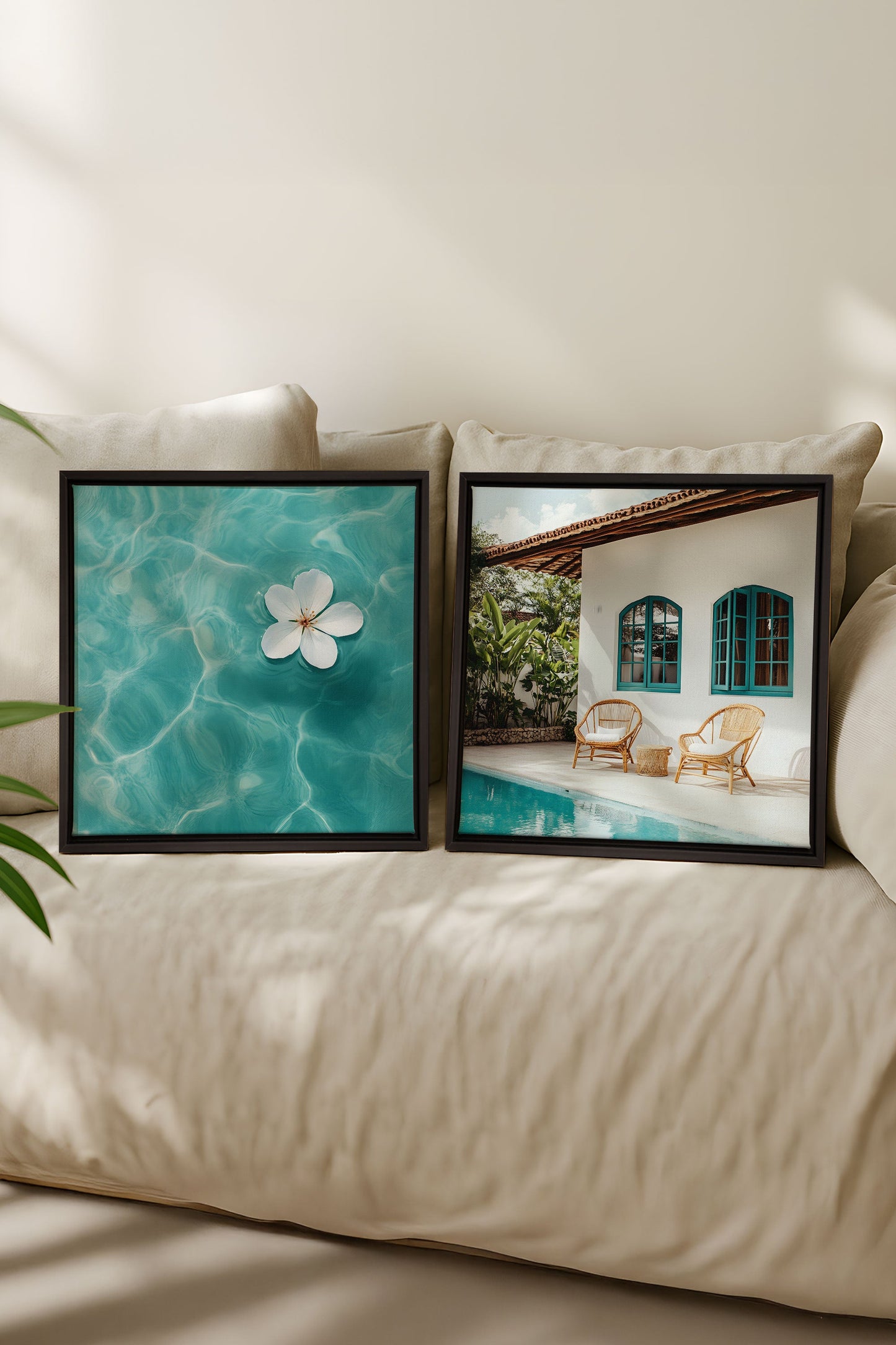 DUO INSTANT AZUR (2 works on stretched canvas)