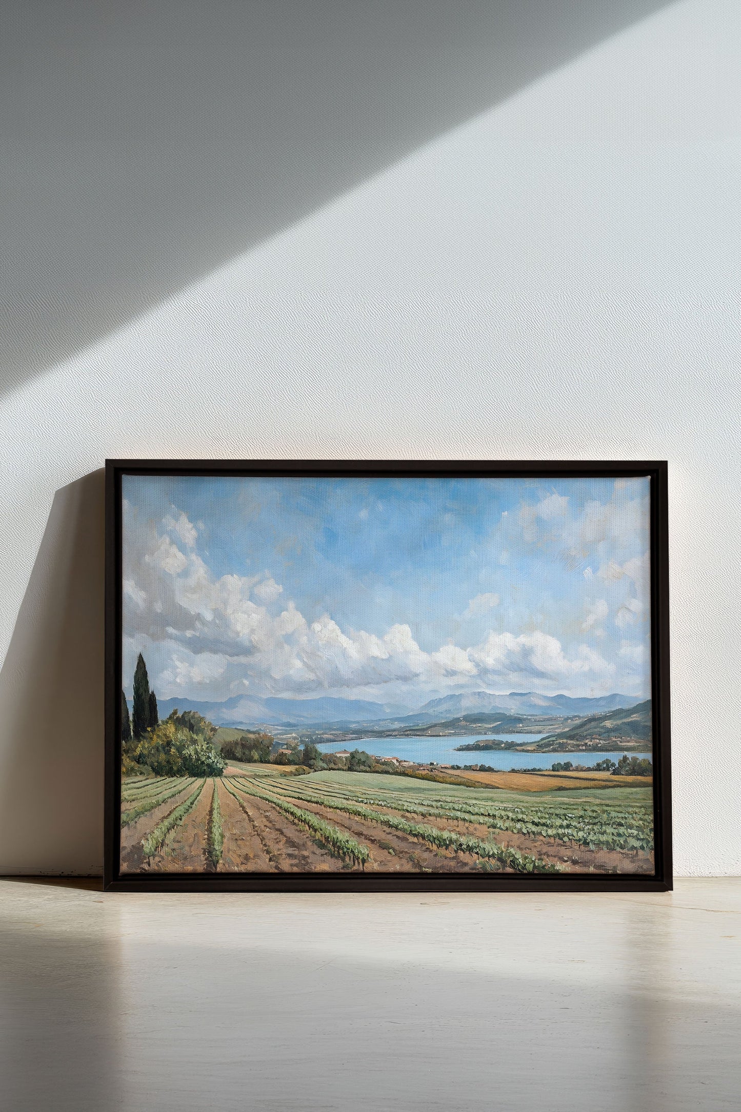 TRANQUIL LAKESIDE, Work on stretched canvas