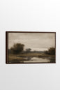 VINTAGE COUNTRY RIVER, Work on stretched canvas