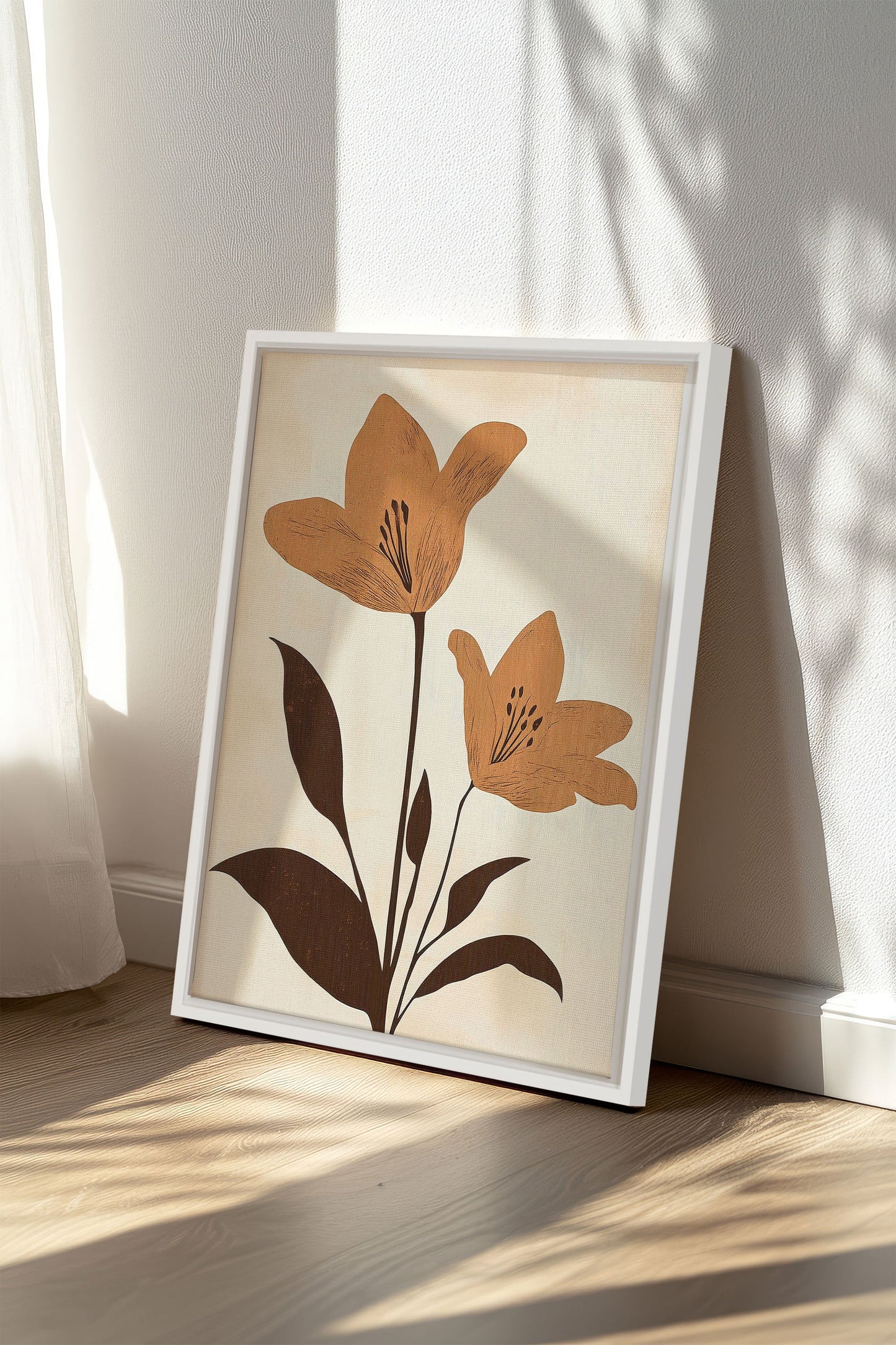SEPIA FLOWERS, Work on stretched canvas
