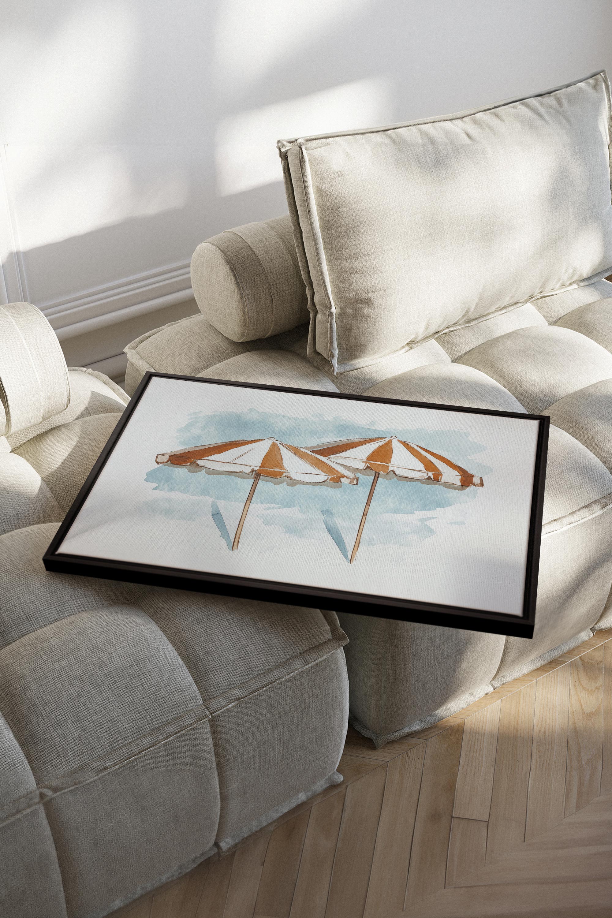 OCEAN SHADE, Oeuvre sur toile étirée, encadré Noir