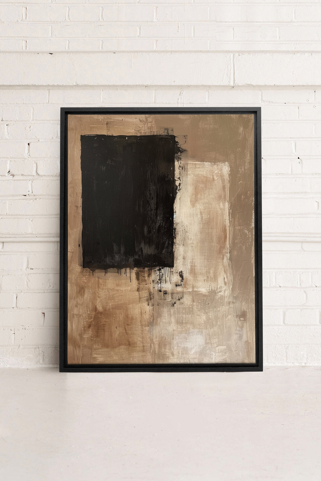 OLEKA CANVAS - INK METAPHOR II, Oeuvre sur toile étirée, encadré Noir