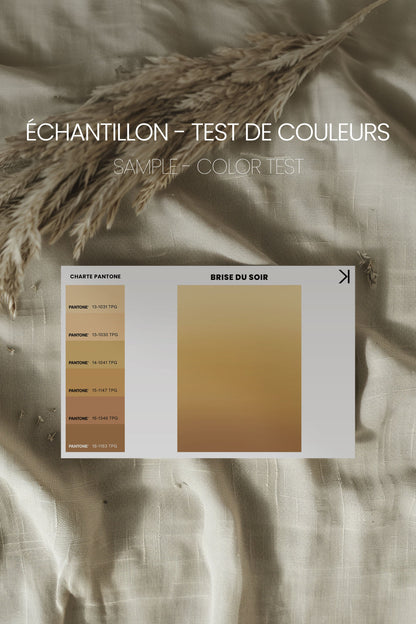 BRISE DU SOIR, Artwork on stretched canvas, framed in Brown Oak