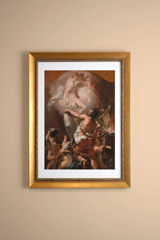 L'ÉVEIL DES ANGES, VINTAGE GOLD FRAME