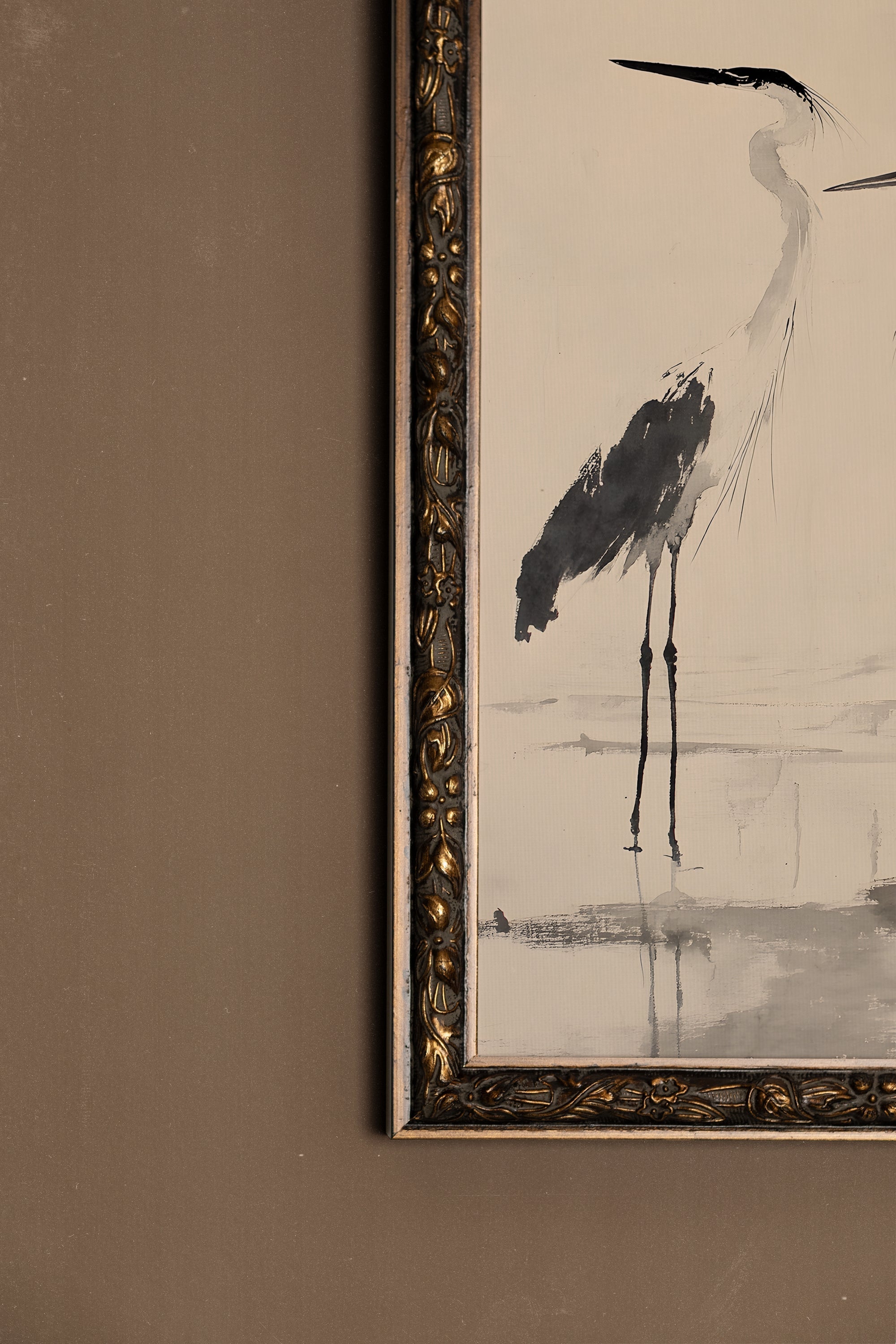 REFLET CÉLESTRE, Artwork on rigid canvas, framed in Vintage Bronze