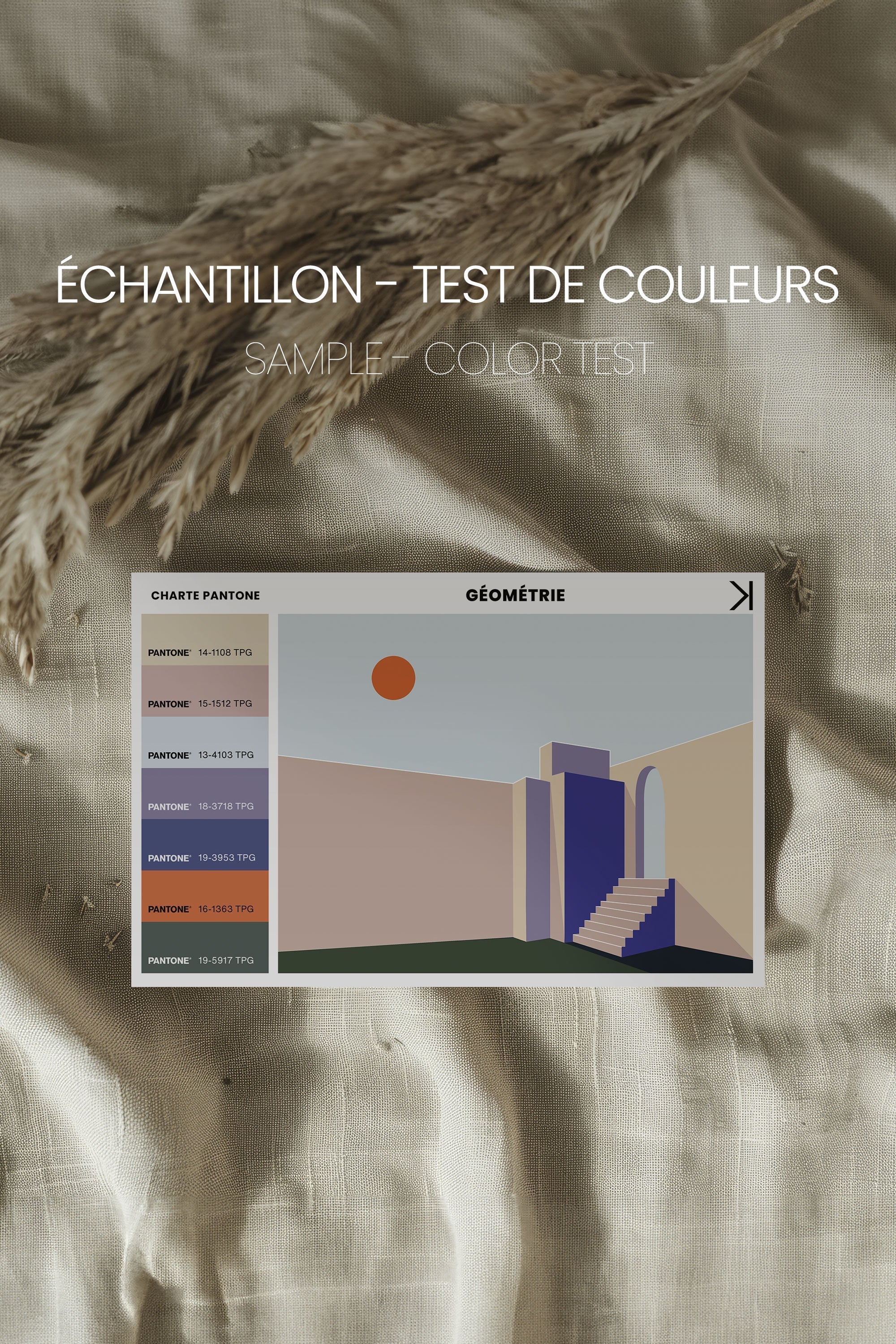 OLEKA CANVAS - GÉOMÉTRIE, Oeuvre sur toile étirée, encadré Noir
