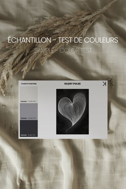 OLEKA CANVAS - SILENT PULSE, Oeuvre sur toile étirée, encadré Brun Chêne