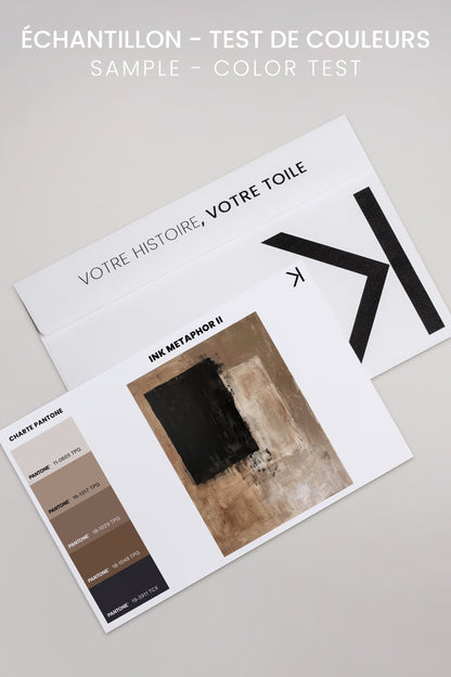 OLEKA CANVAS - INK METAPHOR II, Oeuvre sur toile étirée, encadré Noir