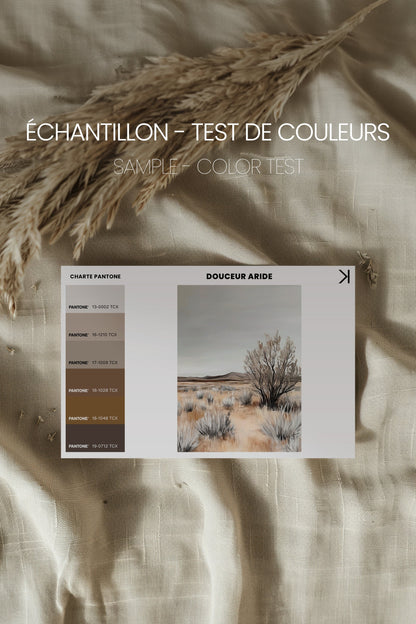 OLEKA CANVAS - DOUCEUR ARIDE, Oeuvre sur toile étirée, encadré Noir