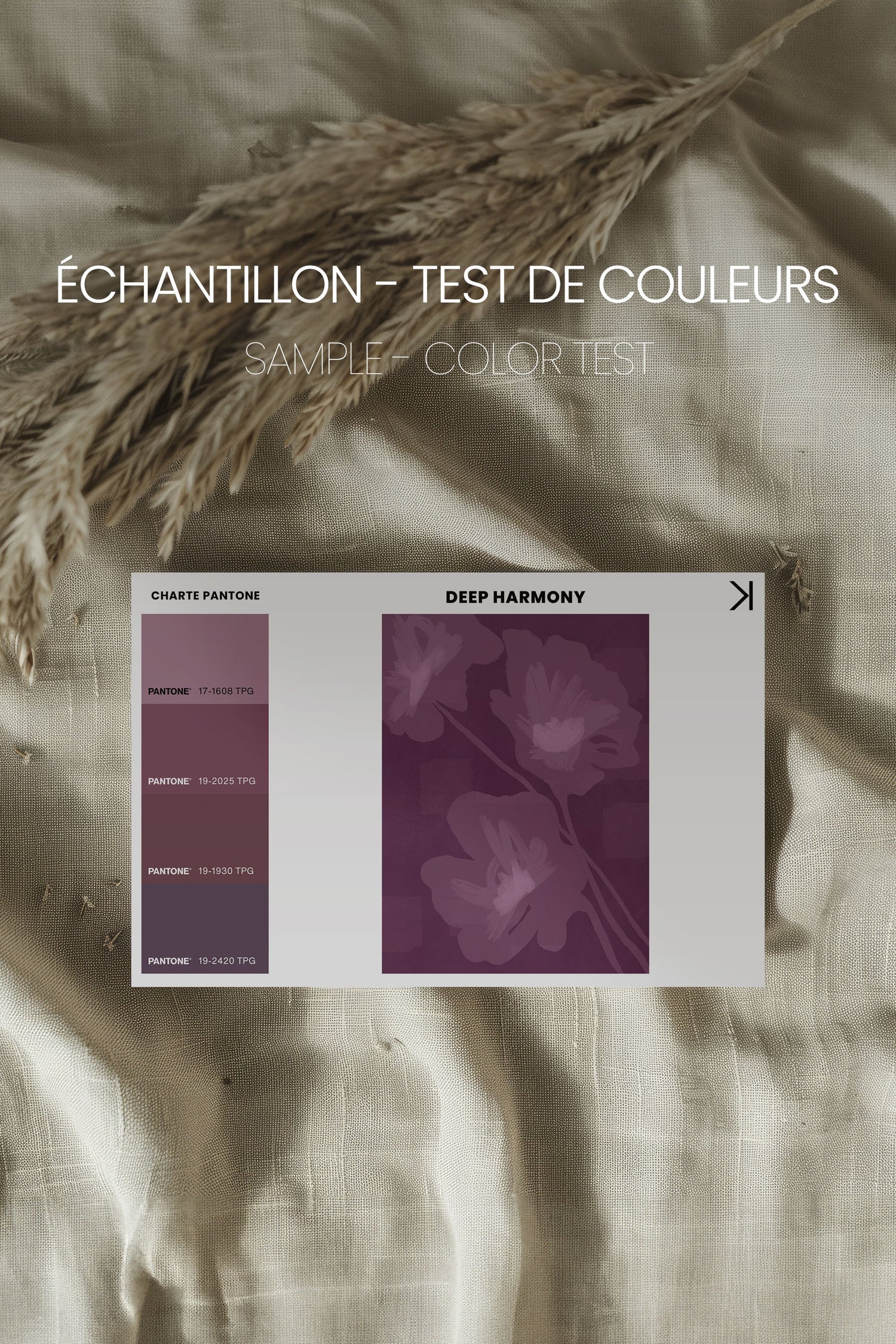 OLEKA CANVAS - DEEP HARMONY, Oeuvre sur toile étirée, encadré Blanc