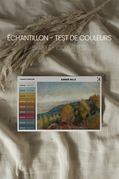 AMBER HILLS, Artwork on stretched canvas, framed in Walnut Brown