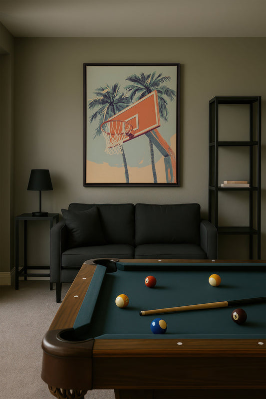 SUMMER HOOPS, Oeuvre sur toile étirée