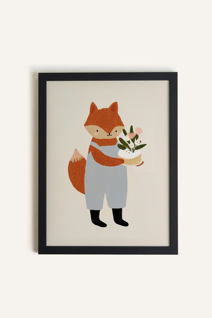Renard Fleuri, Toile rigide encadrée