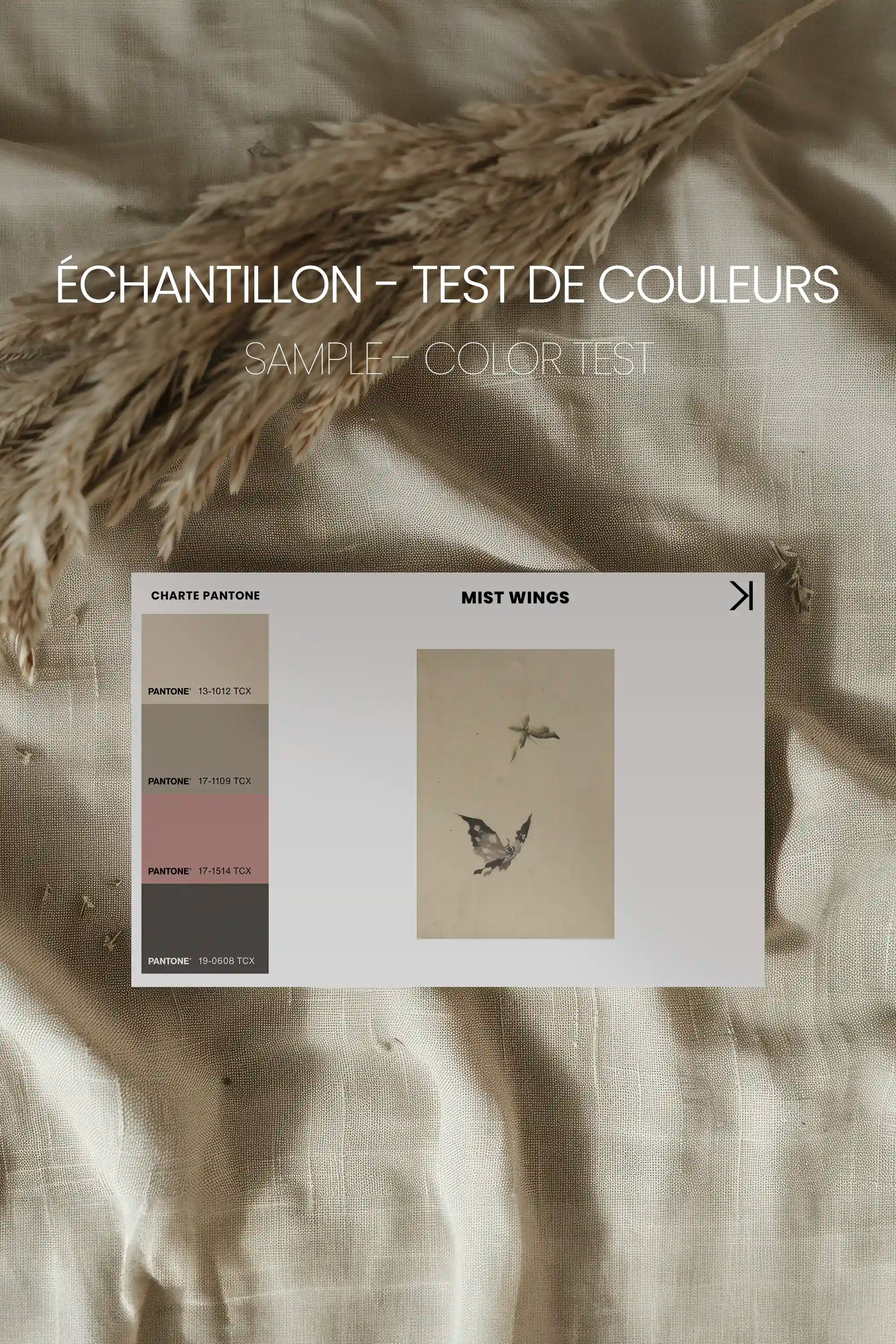 MISTY WINGS, Oeuvre sur toile étirée, encadré Noir