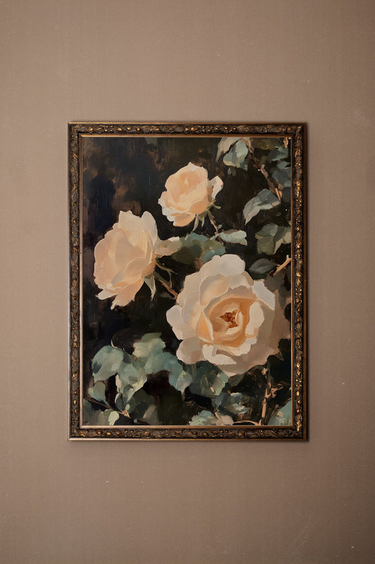 VELVET FLOWER, VINTAGE BRONZE FRAME