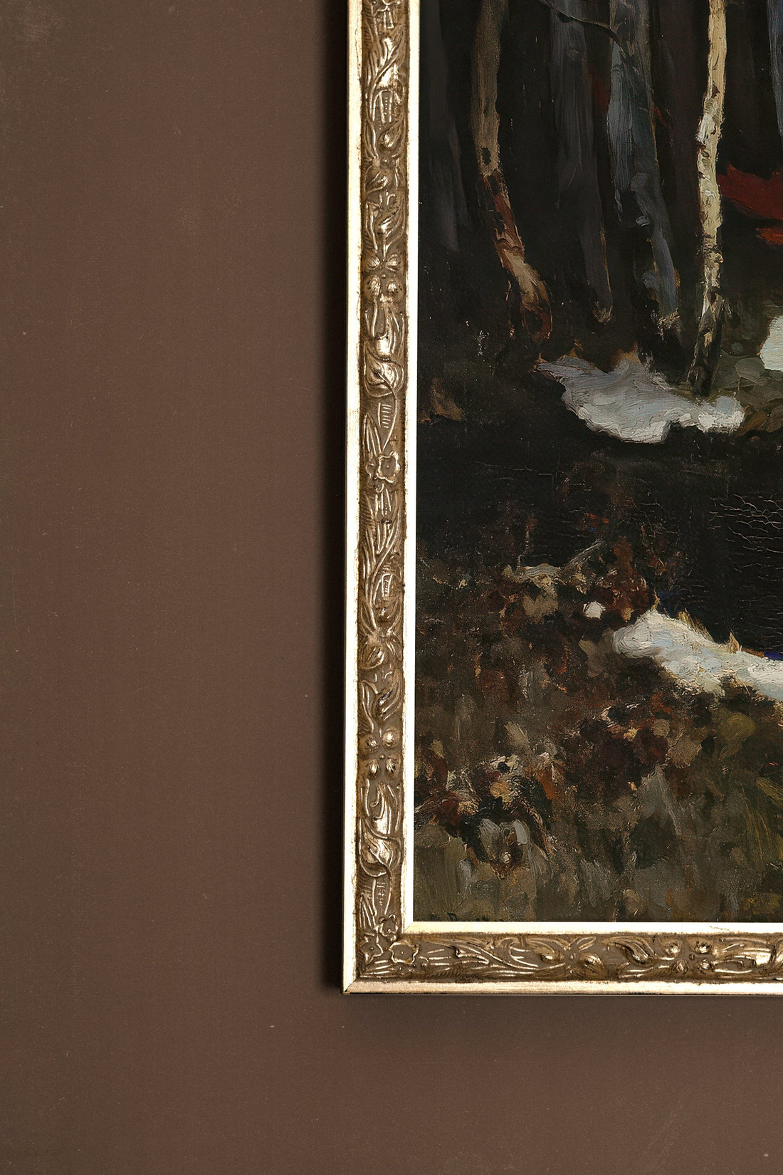 FROZEN AMBER, Oeuvre sur toile rigide, encadré Vintage Argent
