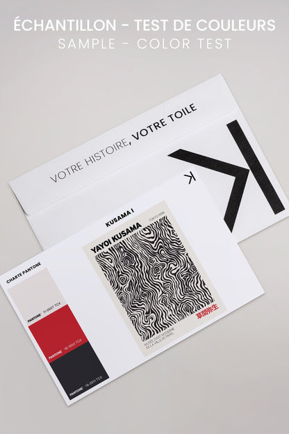 OLEKA CANVAS - KUSAMA I, Oeuvre sur toile étirée, encadré Noir