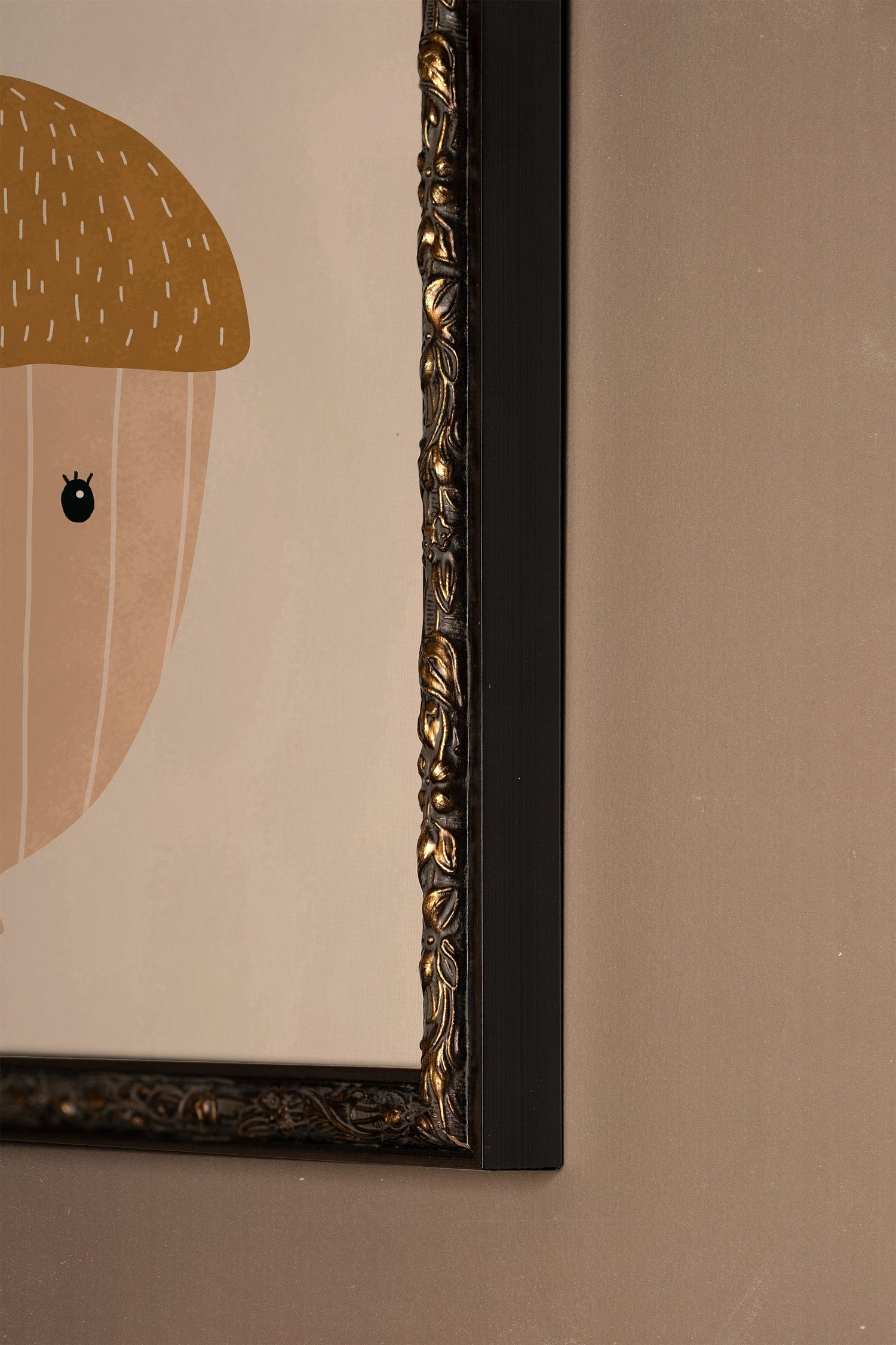 NOISETTE DOUCE, Artwork on rigid canvas, framed in Vintage Bronze