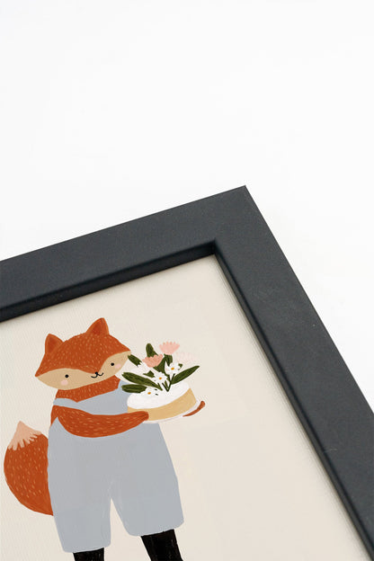 Renard Fleuri, Toile rigide encadrée