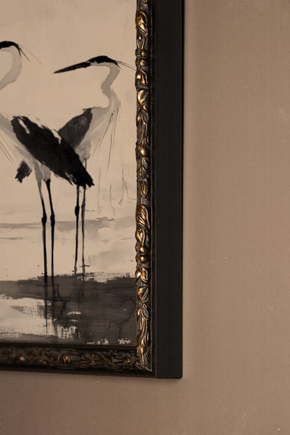 REFLET CÉLESTRE, Artwork on rigid canvas, framed in Vintage Bronze