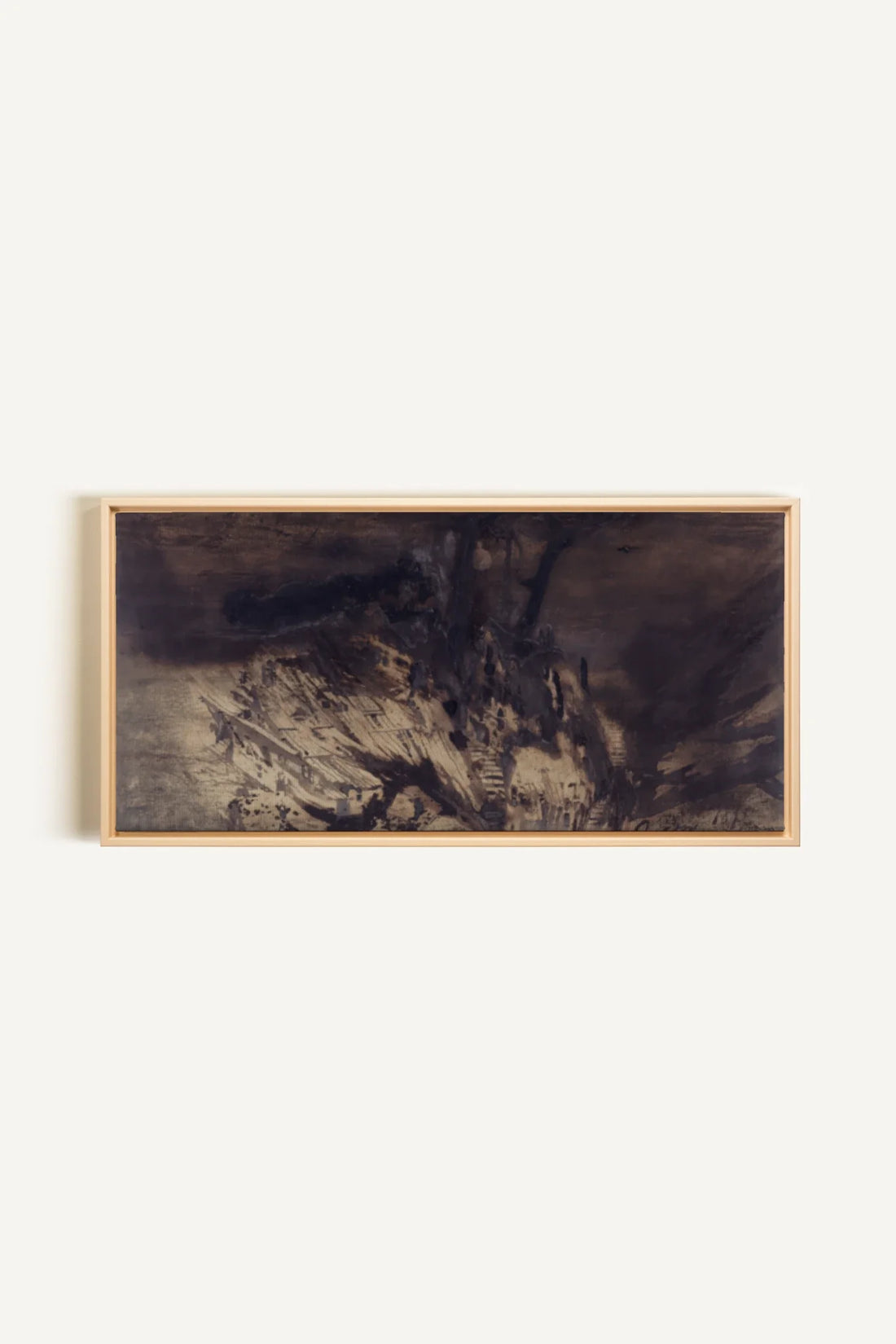 OBSIDIAN PATH, Artwork on stretched canvas, framed Natural Light