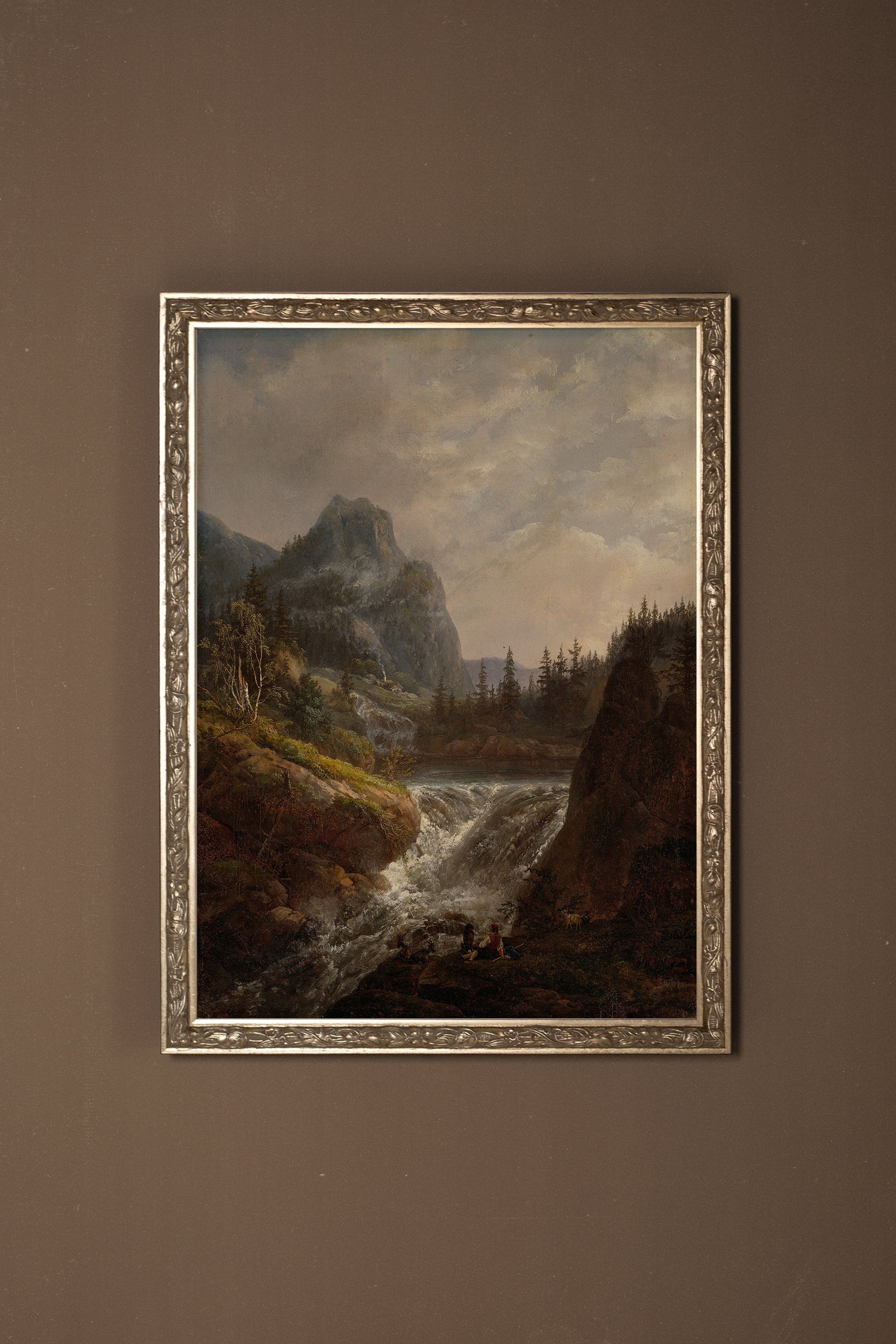 LES RIVES DU TEMPS, Oeuvre sur toile étirée, encadré Vintage Argent