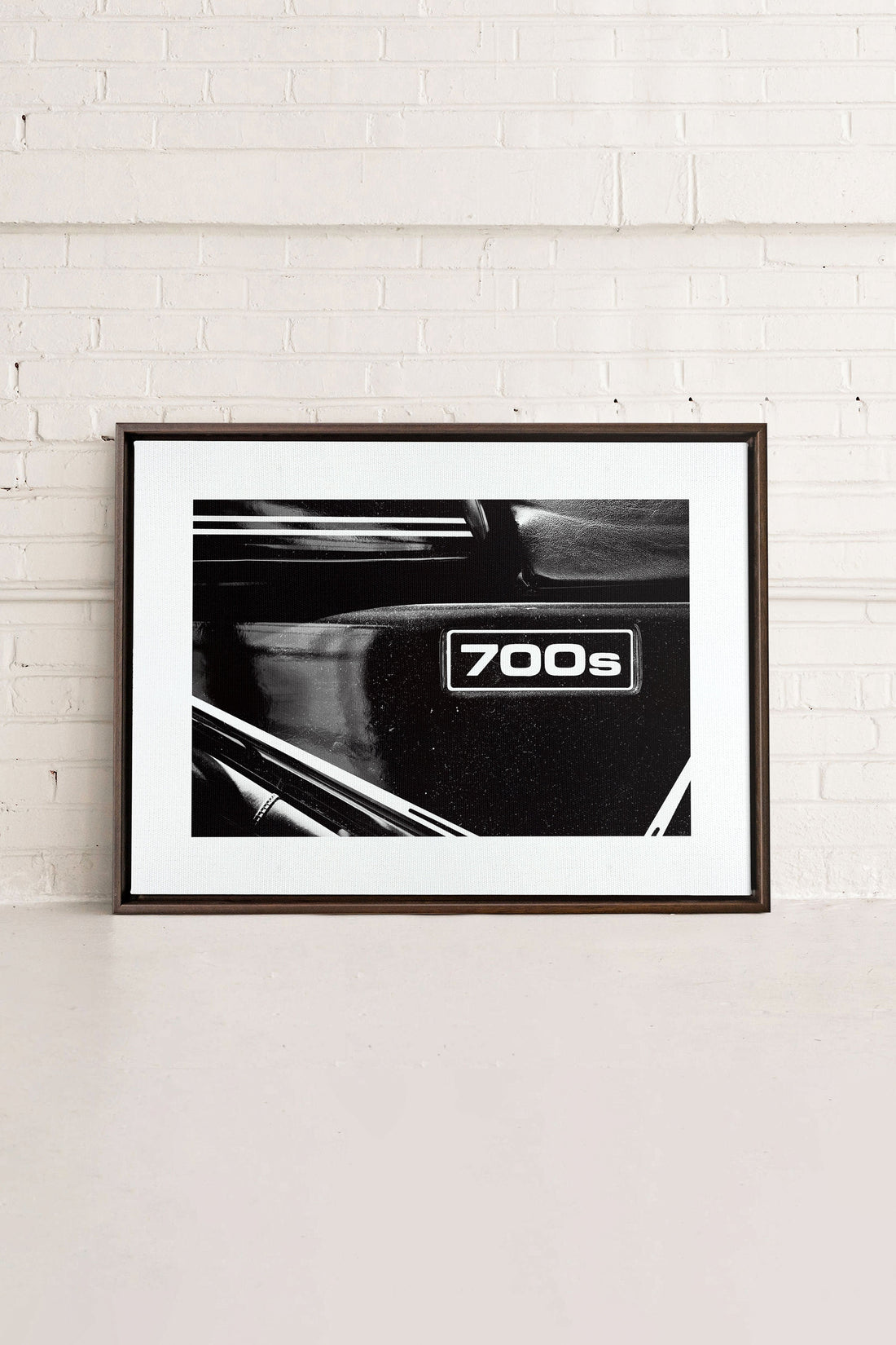 FAST LANE, Oeuvre sur toile étirée, encadré Brun Noyer