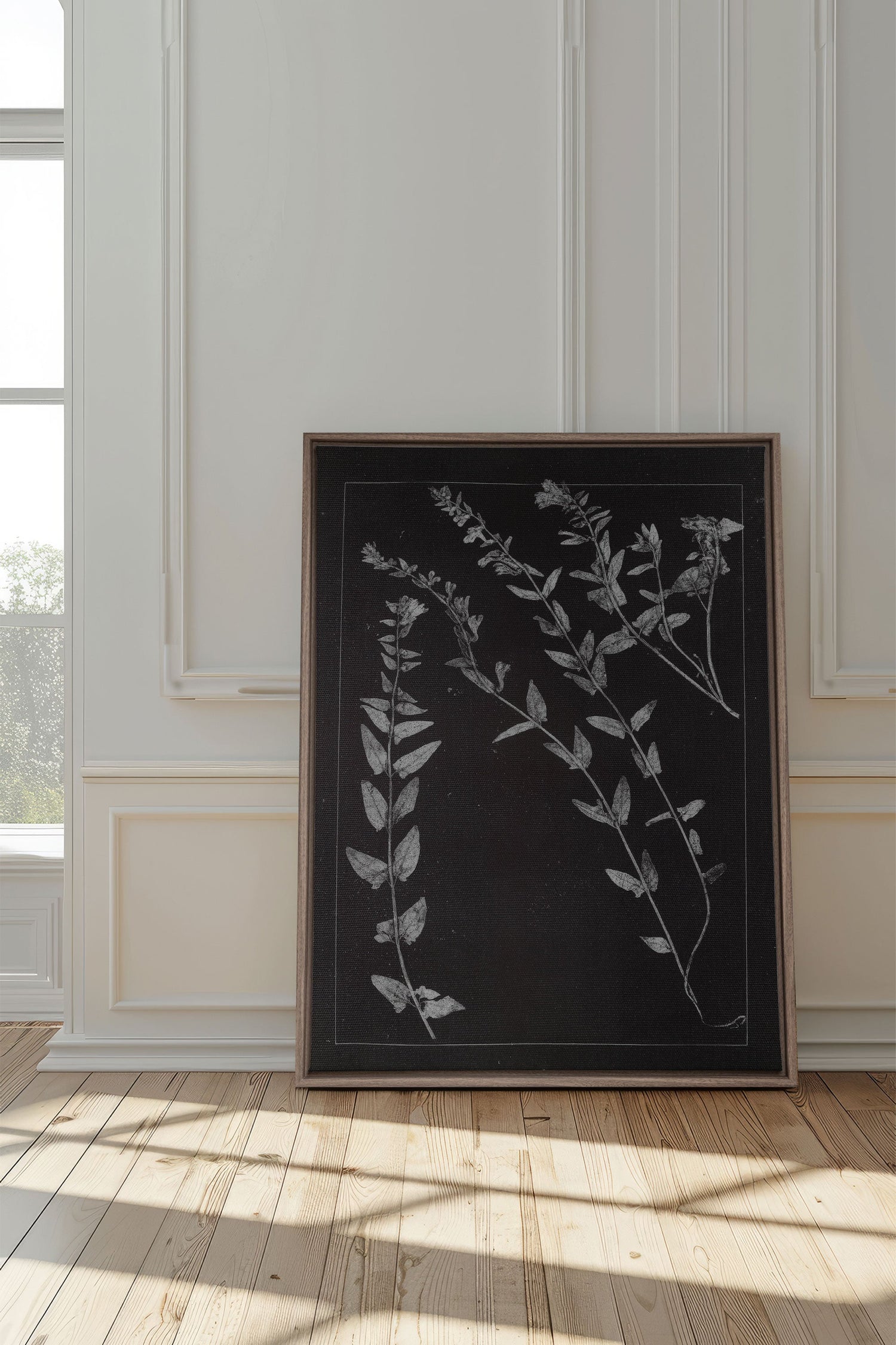 PRESSED MEMORIES, Oeuvre sur toile étirée, encadré Brun Chêne