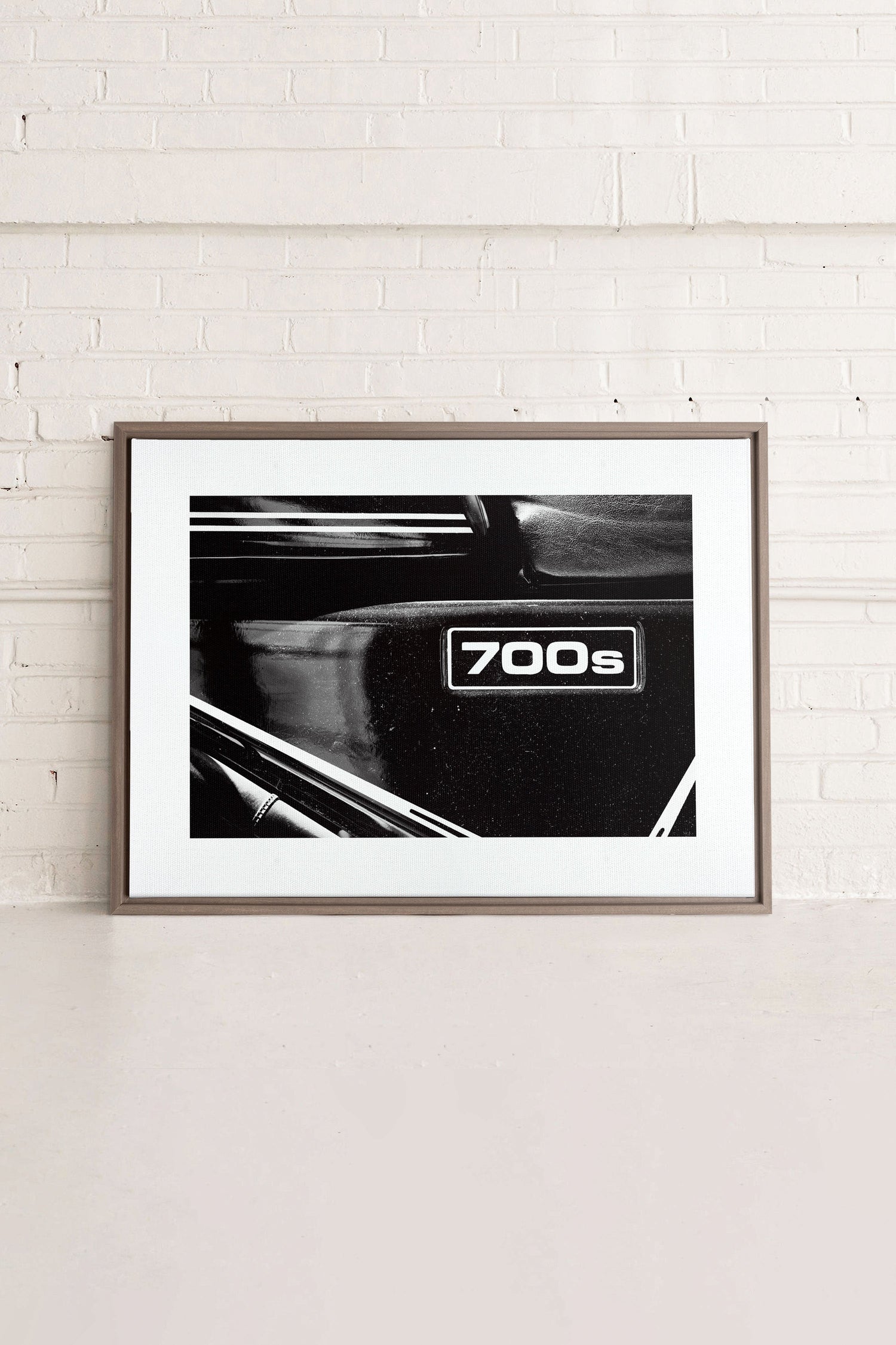 FAST LANE, Oeuvre sur toile étirée, encadré Brun Chêne