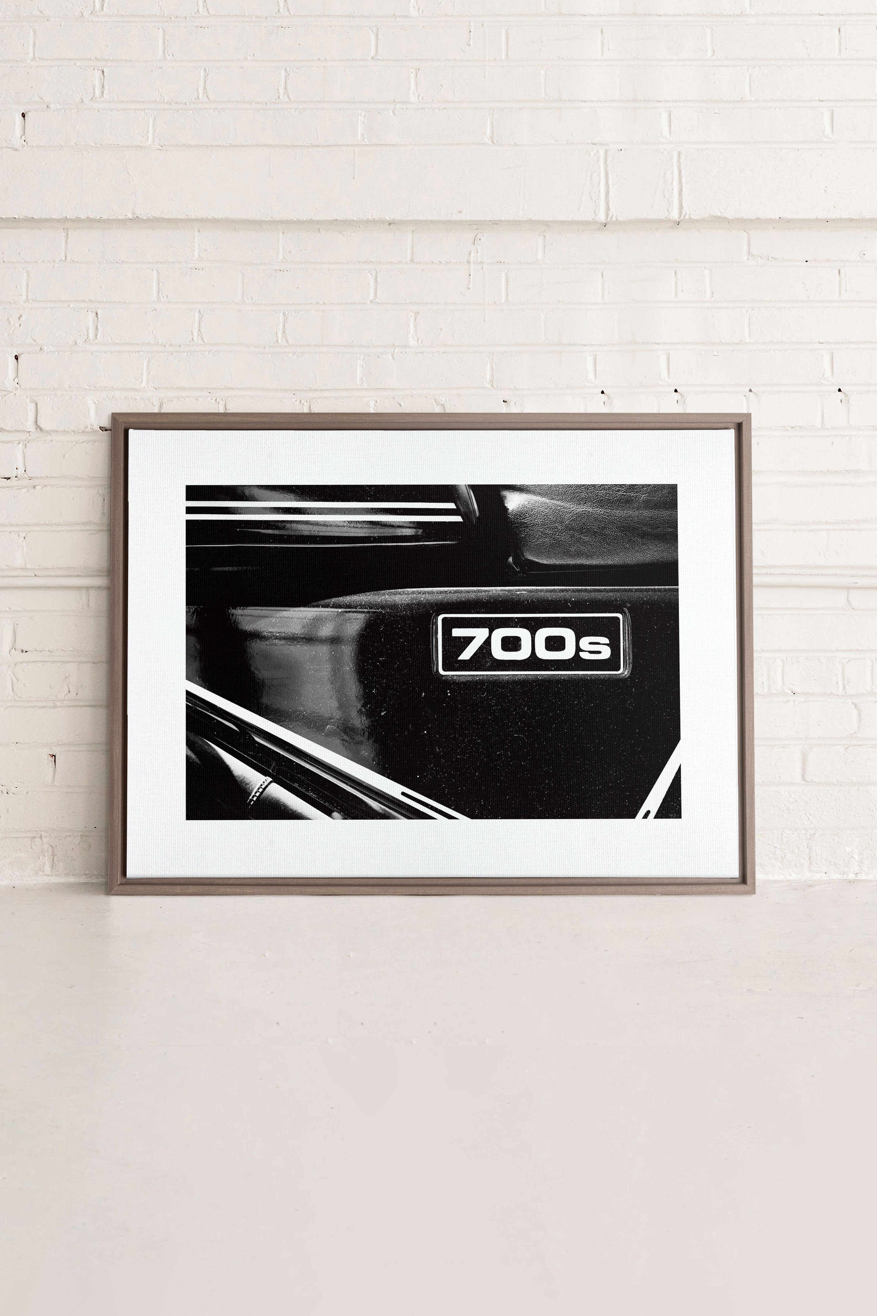 FAST LANE, Oeuvre sur toile étirée, encadré Brun Chêne