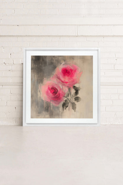 OLEKA CANVAS - MIDNIGHT VELVET, Oeuvre sur toile étirée, encadré Blanc