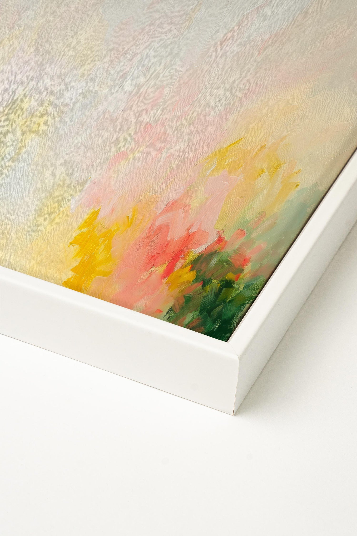 OLEKA CANVAS - DYNAMIC BLOOM, Oeuvre sur toile étirée, encadré Blanc