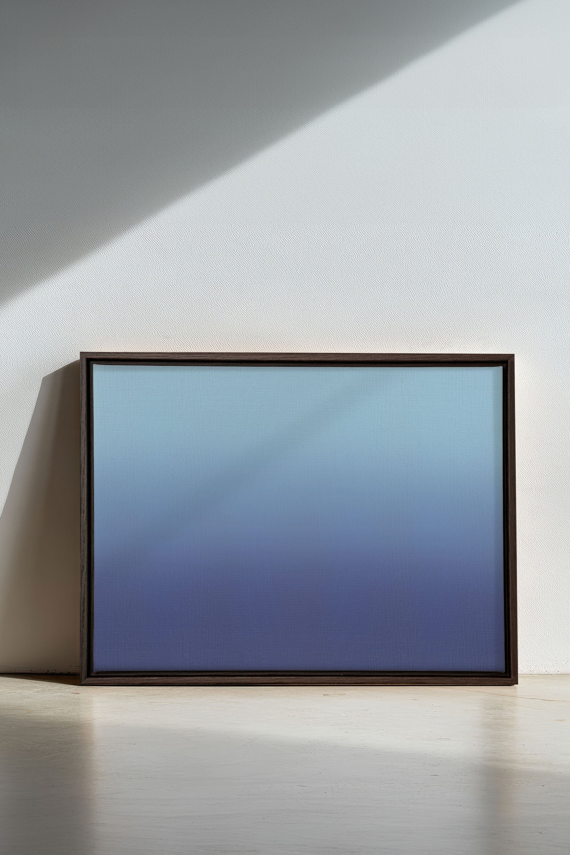 OLEKA CANVAS - REFLET NOCTURNE, Oeuvre sur toile étirée, encadré Brun Noyer