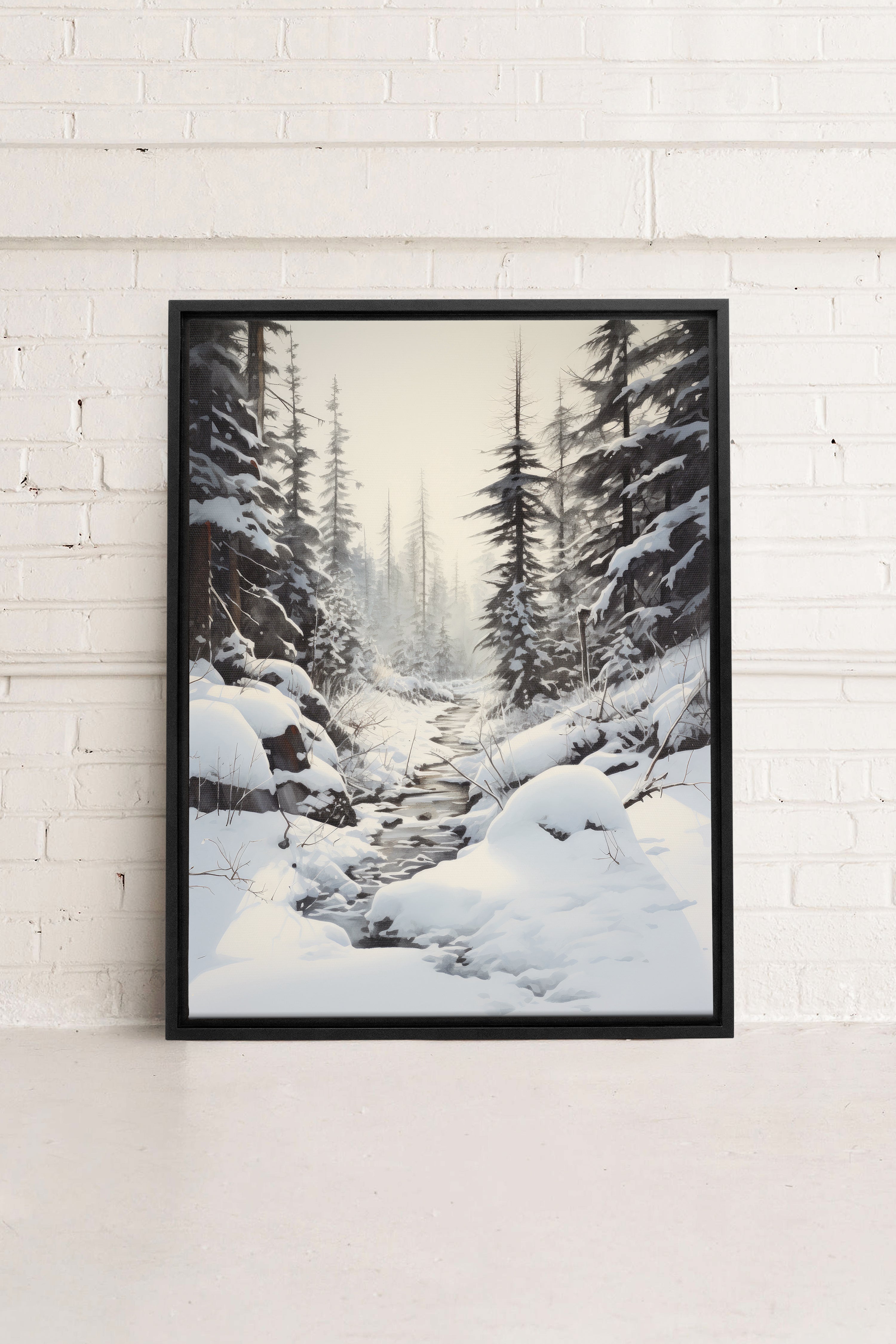 OLEKA CANVAS - ENCHANTED GLADE, Oeuvre sur toile étirée, encadré Noir