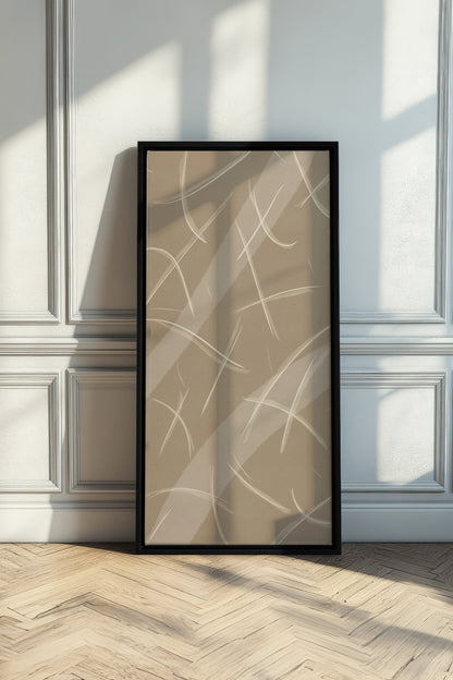 OLEKA CANVAS - LUMINOUS LINES, Oeuvre sur toile étirée, encadré Noir