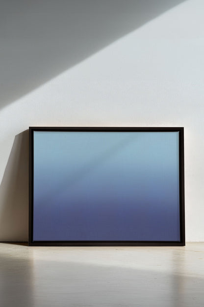 OLEKA CANVAS - REFLET NOCTURNE, Oeuvre sur toile étirée, encadré Noir