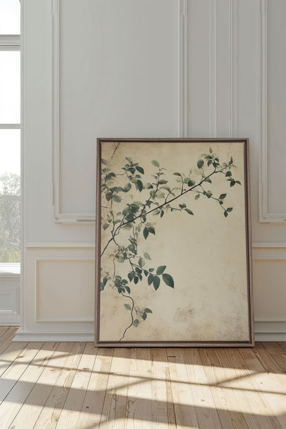OLEKA CANVAS - SILENT VINES, Oeuvre sur toile étirée, encadré Brun Chêne