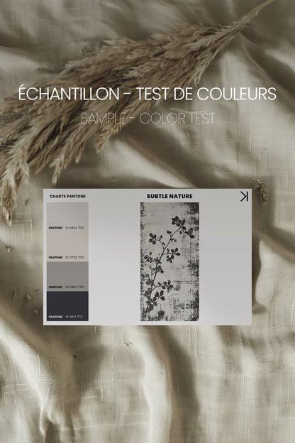 OLEKA CANVAS - SUBTLE NATURE, Oeuvre sur toile étirée, encadré Brun Noyer