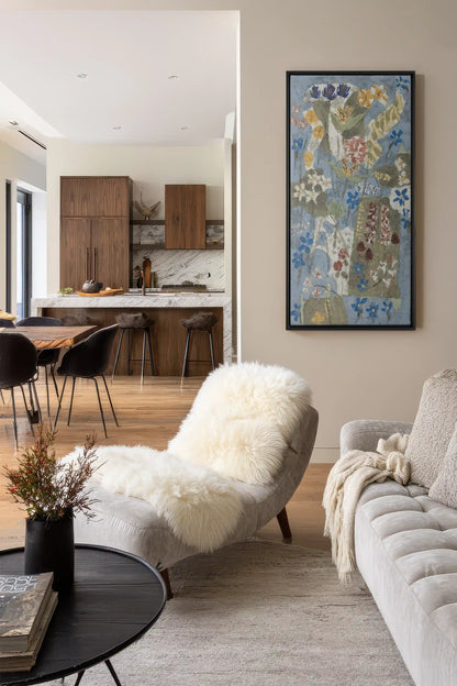 MEADOW TAPESTRY, Oeuvre sur toile étirée, encadré Noir