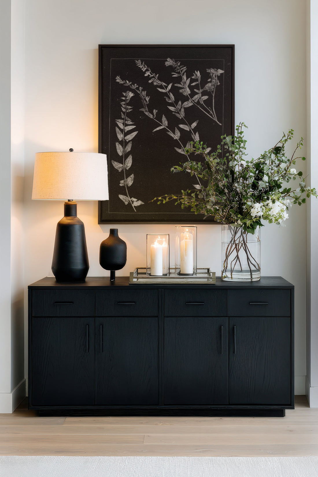 PRESSED MEMORIES, Oeuvre sur toile étirée, encadré Noir