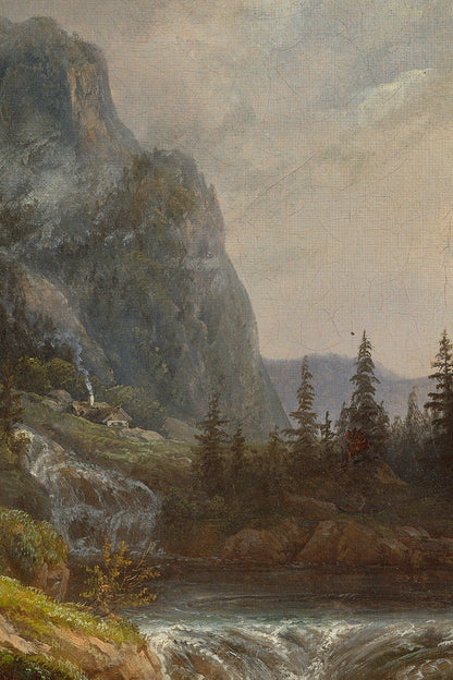 LES RIVES DU TEMPS, Oeuvre sur toile étirée, encadré Vintage Argent