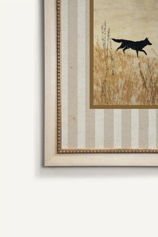 L'OMBRE DES PRÉS, Oeuvre sur toile rigide, encadré Vintage Blanc