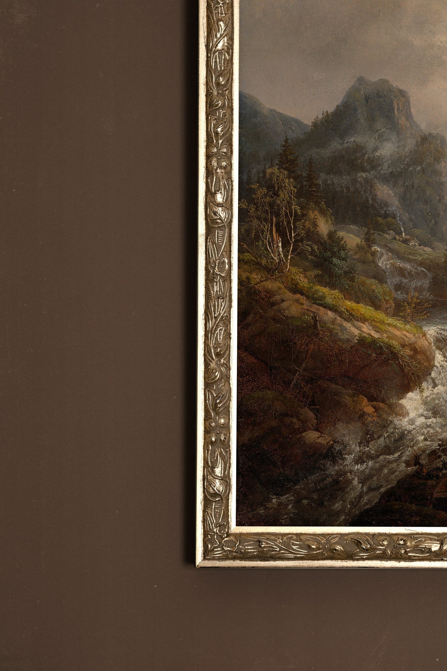 LES RIVES DU TEMPS, Oeuvre sur toile étirée, encadré Vintage Argent