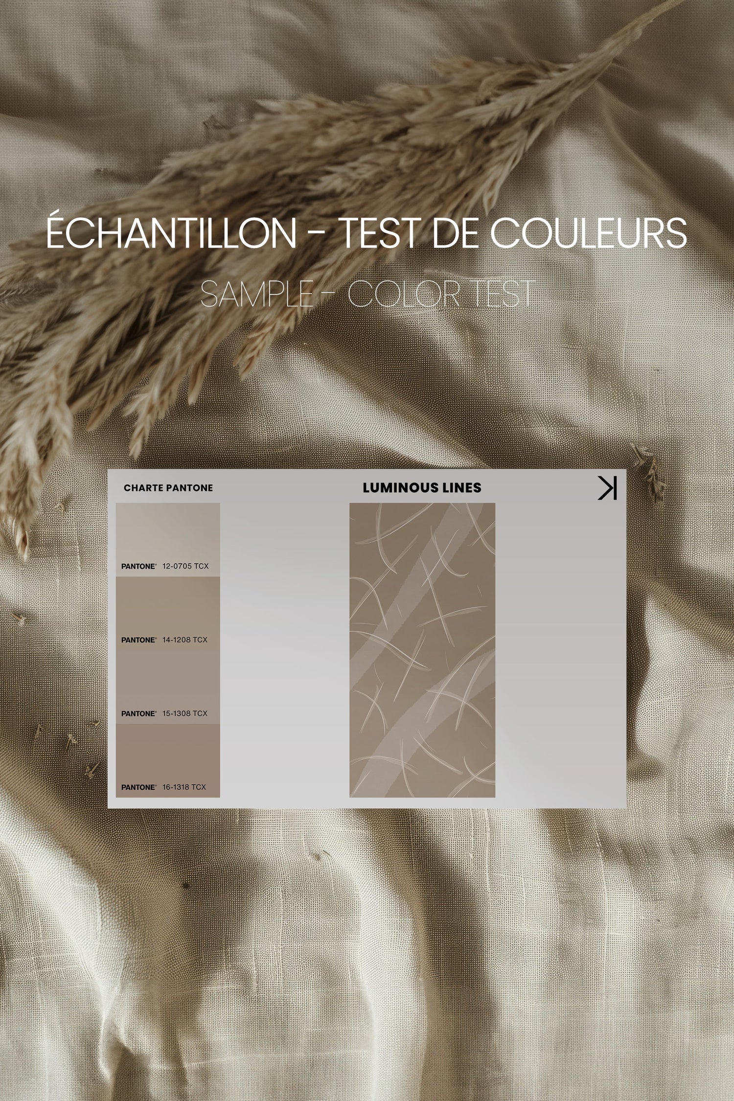 OLEKA CANVAS - LUMINOUS LINES, Oeuvre sur toile étirée, encadré Brun Chêne